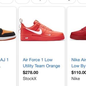 air force 1 low utility team orange